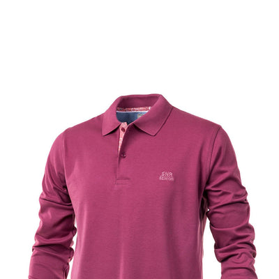 Ανδρική Μακρυμάνικη Polo Senior (1205) - PINK - Panda Clothing