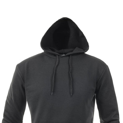 Ανδρική Φούτερ Μονόχρωμη με Κουκούλα (1377) - BLACK - Panda Clothing